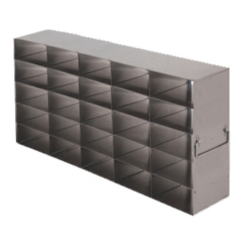 Argos Technologies Upright Freezer Rack for Matrix Boxes, Holds 25 Boxes, Stainless Steel (1 Rack)