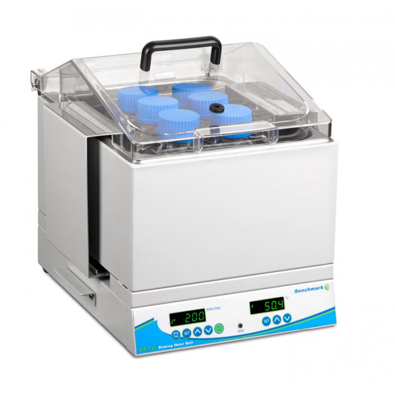 SB0012  Benchmark Scientific 12 L Shaking Water Bath  Digital Display, 12.2 x 13.5 x 12 " Chamber Dimensions