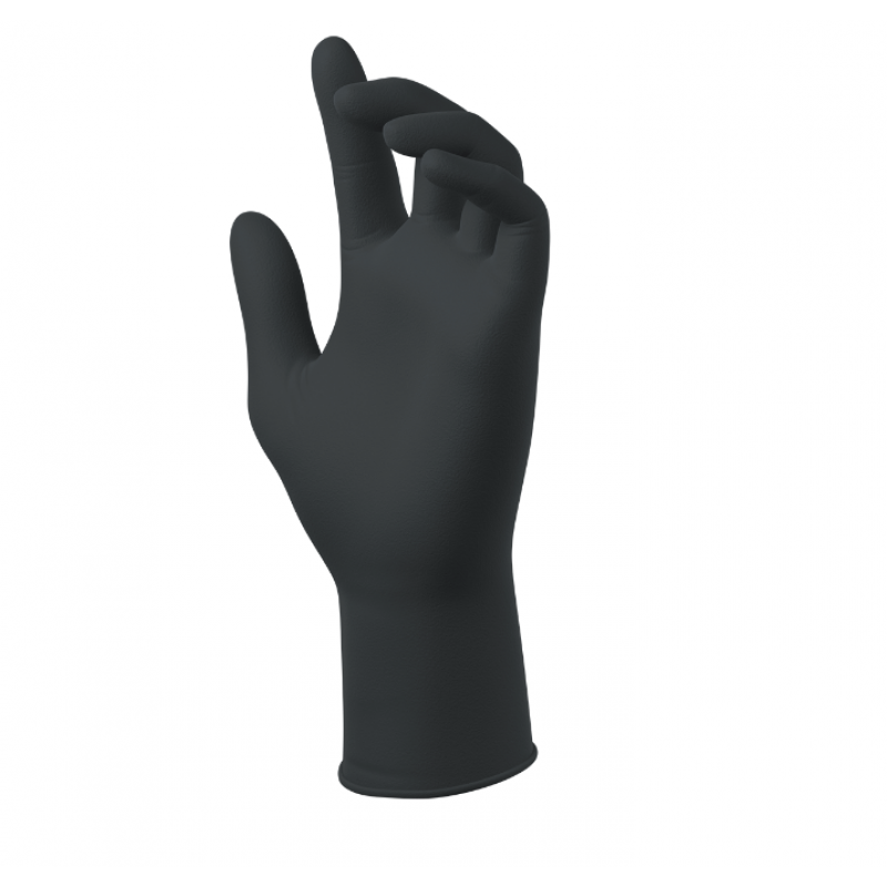 SW® MegaMan® N260884, MM-11BK Black 10.1mil Sustainable Sweat-Absorbing Nitrile Exam Gloves – 50ct-Large