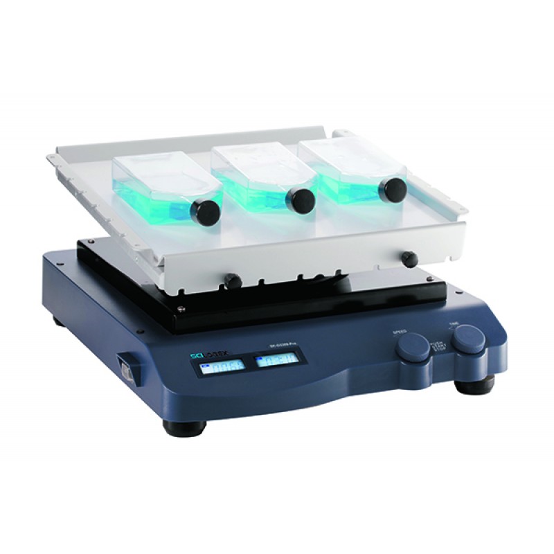 SCILOGEX SK-D3309-Pro LCD Digital 3D Rocker, 9° angle, with tissue culture flask platform, 100-220V, 50/60Hz, US Plug