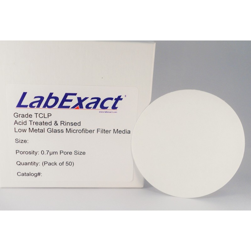 TCLP-6 LabExact Acid Treated Glass Microfiber Filter Membrane, 15.0 cm, Binderless (50/Pack)