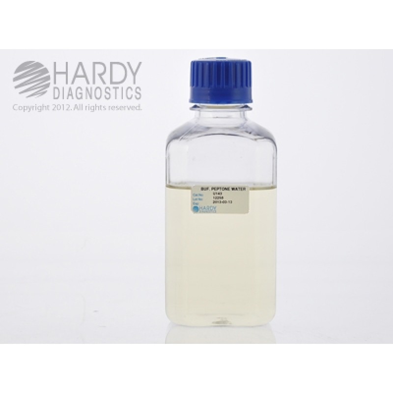 Hardy Diagnostic U143 Liquid Culture Media, Buffer Peptone Water Bottle,  400 mL, 180 Day Shelf Life (Pack of 10)