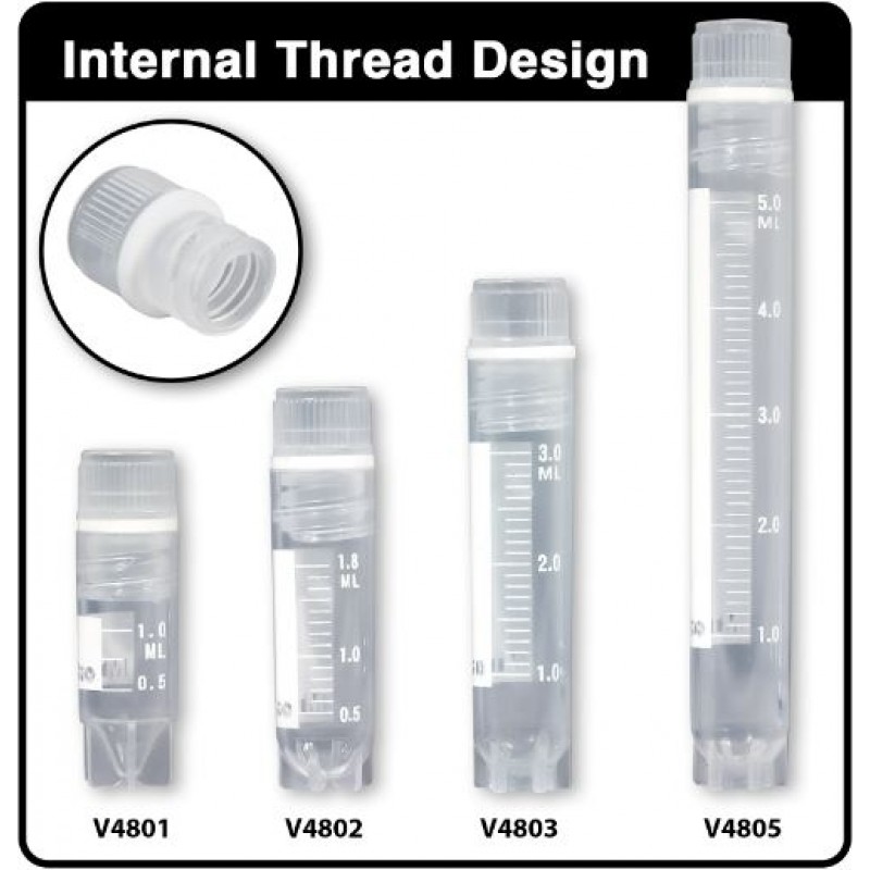 MTC Bio V4802 Internally Threaded Cryogenic Vials 
