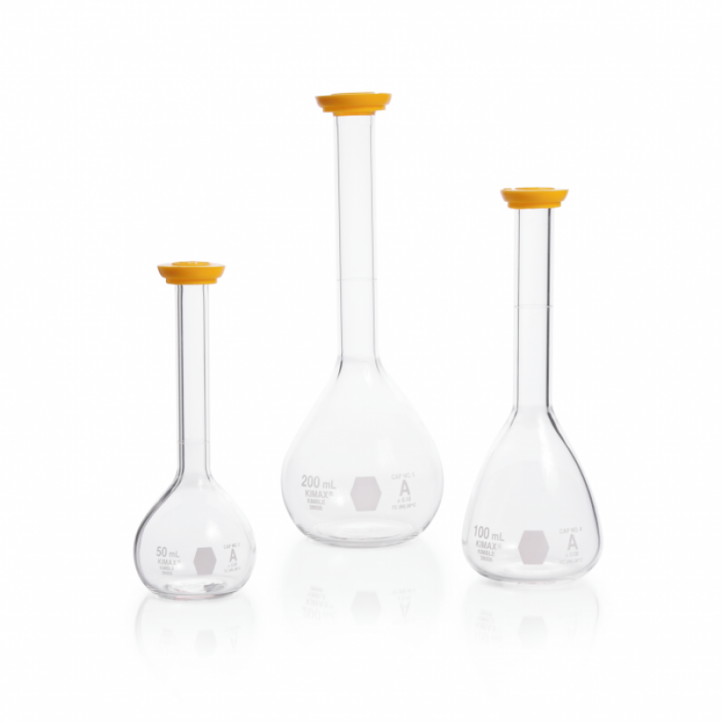 KIMBLE® 28010-25 KIMAX® Volumetric Flask, Snap Cap, 25 mL