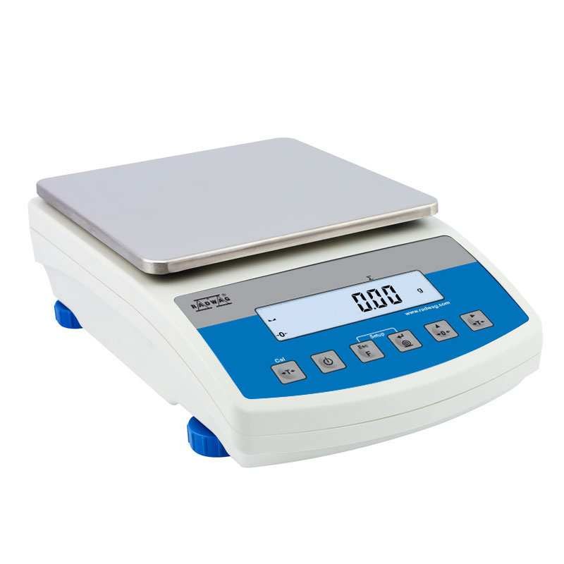 WLC 1/A2 Precision Balance, 1 kg Capacity, 0.01 g Readability, 195x195 mm Pan Size, Radwag