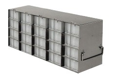 Argos R9684A Stainless Steel Upright Microtiter Plate Freezer Rack with Locking Rod for 96 and 384 Well Microtiter Plates 22 Length x 9-3/16 Width x 5-1/2 Height 