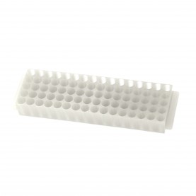 0060 Bio Plas 80-Well Microcentrifuge Tube Rack, Fits 0.5, 1.5, 1.8, 2.0mL Tubes, Clear