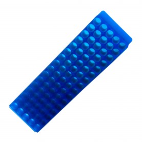 0070 Bio Plas 80-Well Microcentrifuge Tube Rack, Fits 0.5, 1.5, 1.8, 2.0mL Tubes, Fluorescent Blue