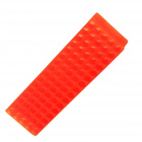 0072 Bio Plas 80-Well Microcentrifuge Tube Rack, Fits 0.5, 1.5, 1.8, 2.0mL Tubes, Fluorescent Orange