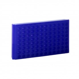 0092 Bio Plas 96-Well Reversible Microtube Rack, Fits 0.5, 1.5 and 2.0mL Tubes, Blue