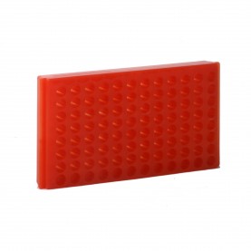 0094 Bio Plas 96-Well Reversible Microtube Rack, Fits 0.5, 1.5 and 2.0mL Tubes, Orange
