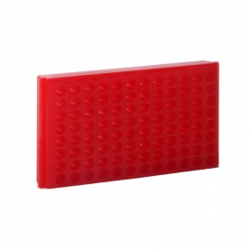 0095 Bio Plas 96-Well Reversible Microtube Rack, Fits 0.5, 1.5 and 2.0mL Tubes, Pink