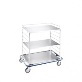 Blickman Industries 2410396000 Open Case Cart 42"W x 40 3/4"H x 29"D, (2) Adjustable Stainless Steel Solid Shelves (DROP SHIP ONLY)