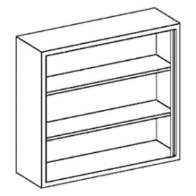 Blickman Industries 2020435000 Wall Cabinet 35"W x 30"H x 13"D, Open Face, (2) Stainless Steel Adjustable Shelves (DROP SHIP ONLY)