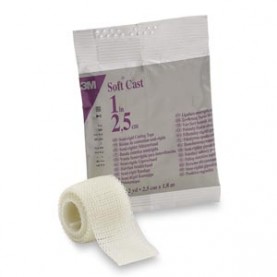 3M Health Care 82101 Soft Casting Tape, White, 1" x 2 yds, 10/cs (Continental US+HI Only)