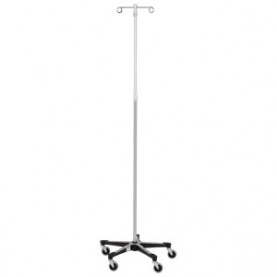 Blickman Industries 0537792000 IV Stand, 2 Hook, 5 Leg Base On Casters (DROP SHIP ONLY)