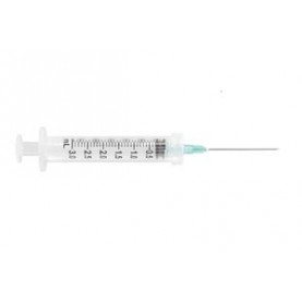 UltiMed, Inc. 63003 Safety Syringe, Detachable Needle, 3mL, 21G x 1 ½", 100/bx