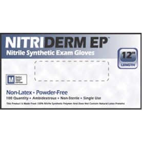 Innovative Healthcare Corp., Inc. 182200 Gloves, Exam, Nitrile, Medium, Chemo, Extended Cuff, Blue, Non-Sterile, Powder-Free (PF), Textured, 5.5 mil, 100/bx, 10 bx/cs (70 cs/plt)