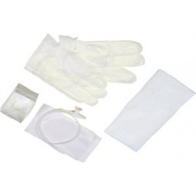 Amsino International, Inc. AS384 Catheter Kit, 12FR, Pop-Up Solution Cup & 1 pr of Vinyl Gloves, 50/cs