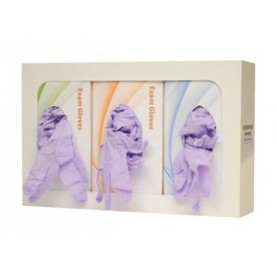 Bowman Manufacturing Company, Inc. GB-003 Glove Box Dispenser, Triple, Holds Three Boxes of Gloves, Two-Way Keyholes For Vertical or Horizontal Wall Mounting, White Powder Coated Steel, 15 13/16"W x 10"H x 3 13/16"D (Made in USA)