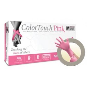 Ansell CTP-233-L Exam Gloves, PF Latex, Textured, Pink, Large, 100/bx, 10 bx/cs (60 cs/plt) (US Only) (To Be DISCONTINUED)