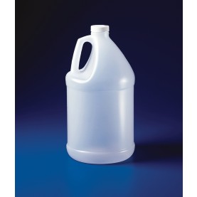 10614-0001 Bel-Art Round,  HDPE 4 L Bottle, with HDPE Screwcap, No Graduations (Pack of 12)