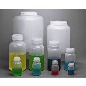 10906-1500 Bel-Art Round, Wide Mouth LDPE 1500 mL Bottle, with LDPE Screwcap, No Graduations (Pack of 3)