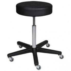 Blickman Industries 1021113125 Exam Stool 1113, Black, (5) Leg, Black Composite Base (DROP SHIP ONLY)