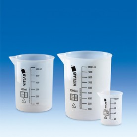 V111004 BrandTech Griffin Beakers,ETFE, 1000 mL, 147 mm Height, 120 mm O.D., Black Graduations (1 Each)