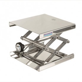 B11120 BrandTech Lab Jack, Stainless Steel, 30 kg Max Capacity, 6 cm Max Height, 16 cm x 13 cm Plate Dimensions