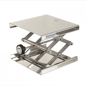 B11130 BrandTech Lab Jack, Stainless Steel, 30 kg Max Capacity, 6 cm Max Height, 20 cm x 20 cm Plate Dimensions