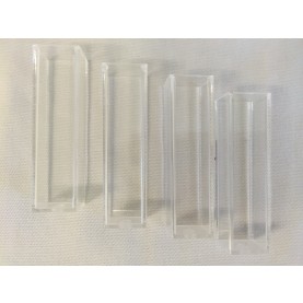 Globe Scientific 111157 Macro Cuvette, 4.5 mL, 10 mm, 280 - 800 nm, PMMA, 4 Clear Sides for Spectrophotometer (Case of 500)