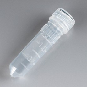 Globe Scientific 2.0 mL Conical Screw-Cap Microcentrifuge Tube, Natural, Sterile, With O-Ring