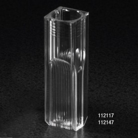 Globe Scientific 112117-500 Semi-Micro Cuvette, 2.9 mL, 10 mm, 340 - 800 nm, Polystyrene, 2 Clear Sides for Spectrophotometer (Case of 500)