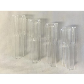 Globe Scientific 112147 Semi-Micro Cuvette, 2.9 mL, 10 mm, 280 - 800 nm, PMMA, 2 Clear Sides for Spectrophotometer (Case of 500)