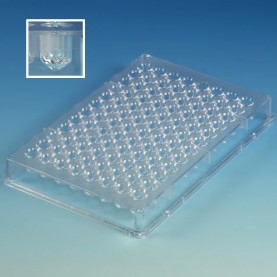 Clear Globe Scientific 96 Well Plate With V Shaped Wells, SKU 120130