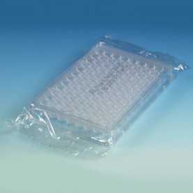 Clear Globe Scientific 96 Well Plate With V Shaped Wells, SKU 120138