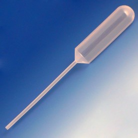 Globe Scientific 15 mL Narrow Stem, Large Bulb Transfer Pipettes, Case of 2500 | 139040