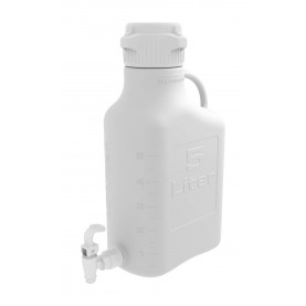 152-1211-OEM EZgrip® Carboy, 5L, HDPE, 83B Cap (with Spigot), Foxx Life Sciences 