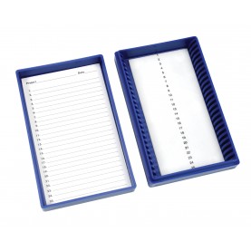 HS15989R Heathrow 25-Place Premium Slide box, Foam Lined, White (Case of 72)