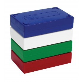 HS15989E Heathrow 25-Place Premium Slide box, Cork Lined, White (Case of 72)