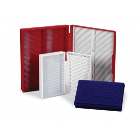 HS15991B Heathrow 100-Place Slide Storage Box, Red