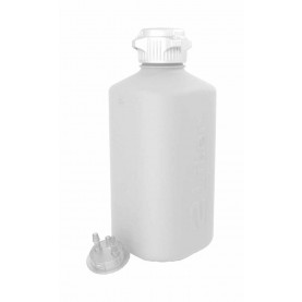 162-2102-OEM HD Bottle, 2L, HDPE, 53B Cap with 1/4" Hose Barb Adapter, Foxx Life Sciences 