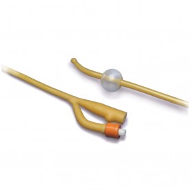 Coude Foley Catheter, 5cc, 2-Way, Amber Latex, 22FR, 17"L, 12/ctn (Continental US Only)