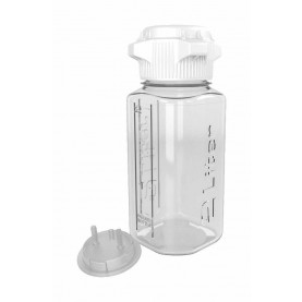 168-2202-OEM HD Bottle, 2L, PC, 83B Cap with 1/4" Hose Barb Adapter, Foxx Life Sciences 