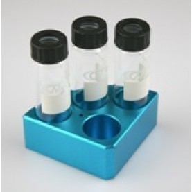 18900004 Scilogex Blue Quarter Reaction Block, Holds 30 mL Reaction Vessel, 28 mm x 30 mm