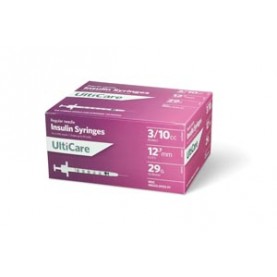 UltiMed, Inc. 9239 Insulin Syringe, 3/10cc, 29G x ½", 100/bx