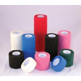 AMD-Medicom A3061-A Cohesive Bandage, 3" x 5 yds, Non-Sterile, Assorted Colors: Red, Blue, White, Individually Wrapped, 24/bx