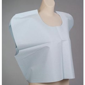TIDI Products, LLC 918407 Exam Cape, Blue, 30" x 21", 3-Ply, 100/cs