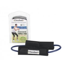 Hygenic/Theraband 21432 Resistance Tubing Loop with Padded Cuffs, Green, Beginner/ Intermediate, Retail Packaging, 12 ea/cs (US Only)